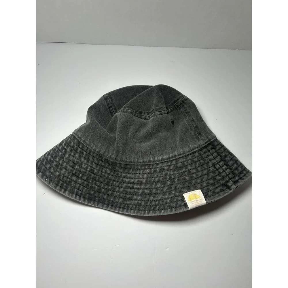Kids Denim Black Bucket Hat Summer Sun Pool Beach Lake Casual Retro